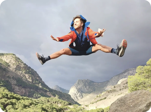Vojtěch Bezpalec in the air